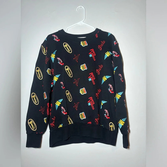 MSGM black patches sweatshirt size small - Picture 2 of 7